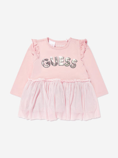 Guess 女婴三件套粉色打底裤