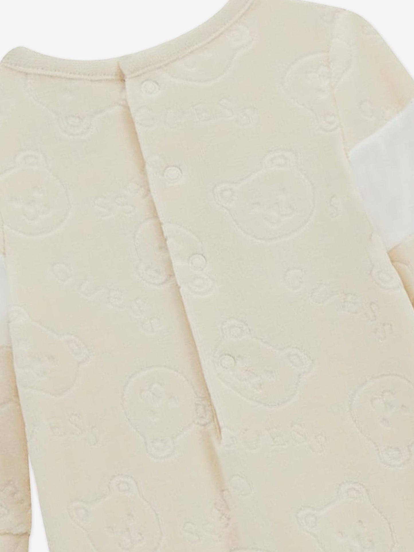 Guess Baby 象牙色雪尼尔泰迪熊婴儿连体衣