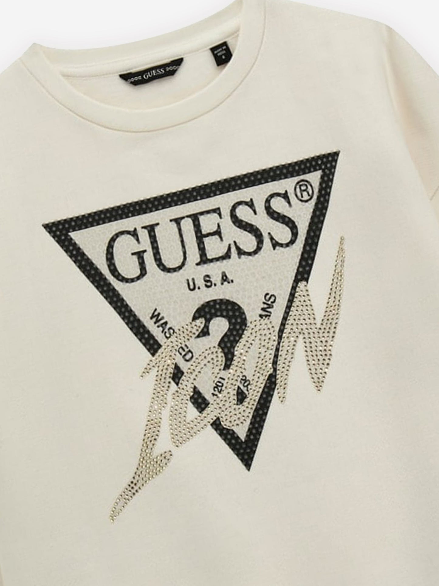 Guess 女童象牙色徽标运动衫