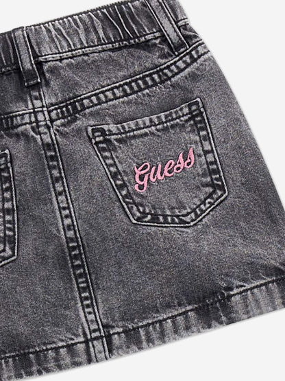 Guess 女童牛仔半身裙（灰色）