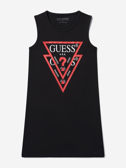 Guess Girls Sleeveless Logo Dress