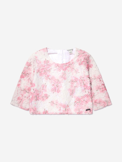 Guess Girls 白色樱花蕾丝衬衫
