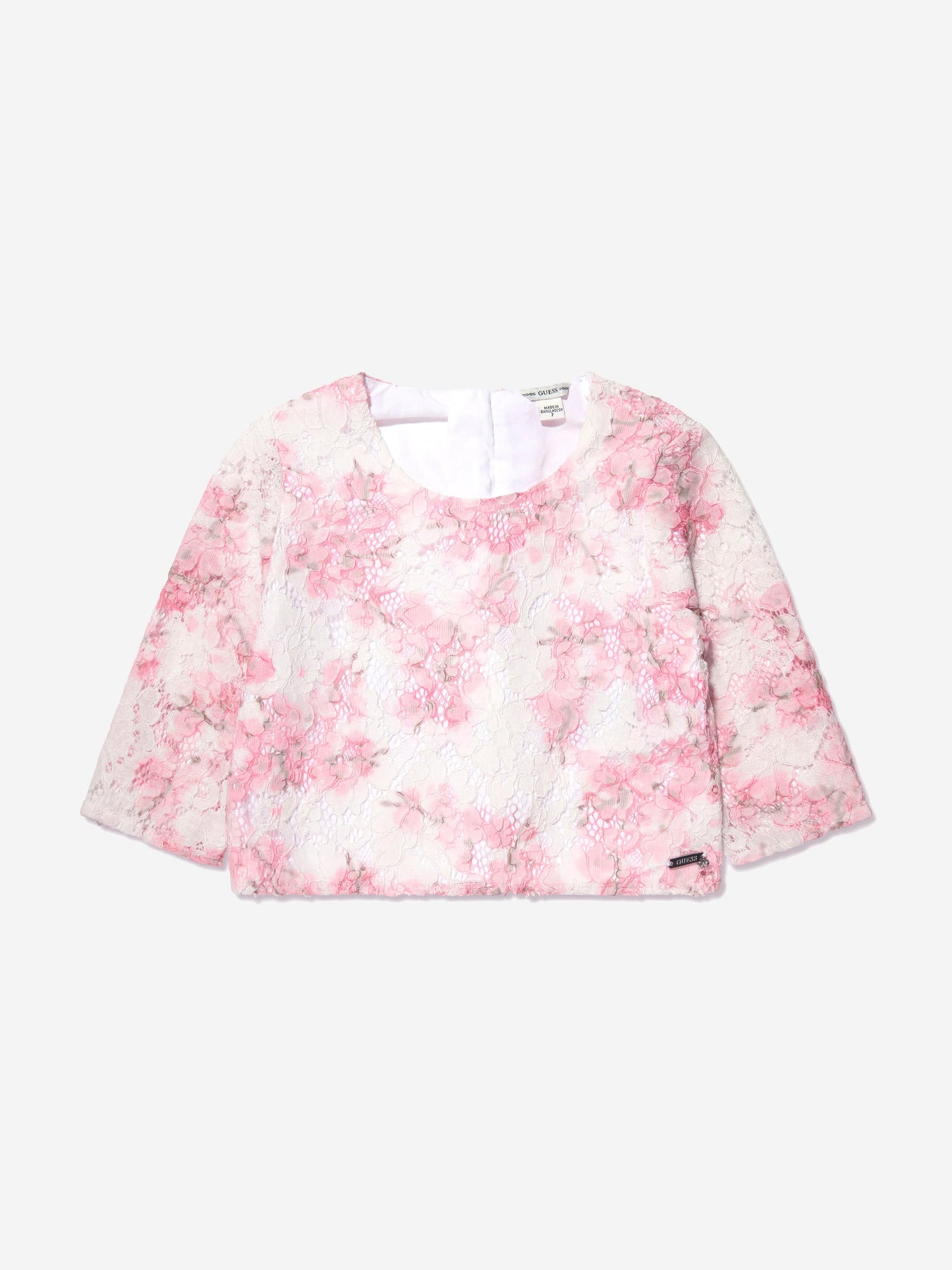 Guess Girls 白色樱花蕾丝衬衫