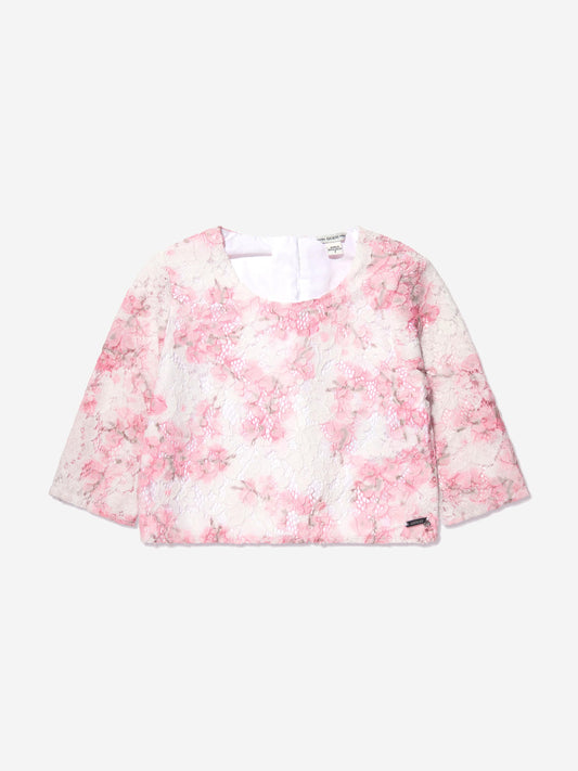 Guess Girls 白色樱花蕾丝衬衫