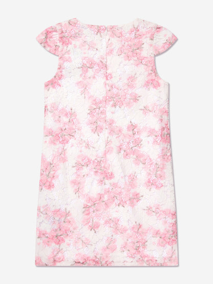 Guess 女童白色樱花蕾丝连衣裙