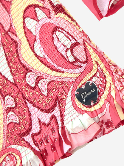 Guess Girls 粉色雪纺佩斯利上衣