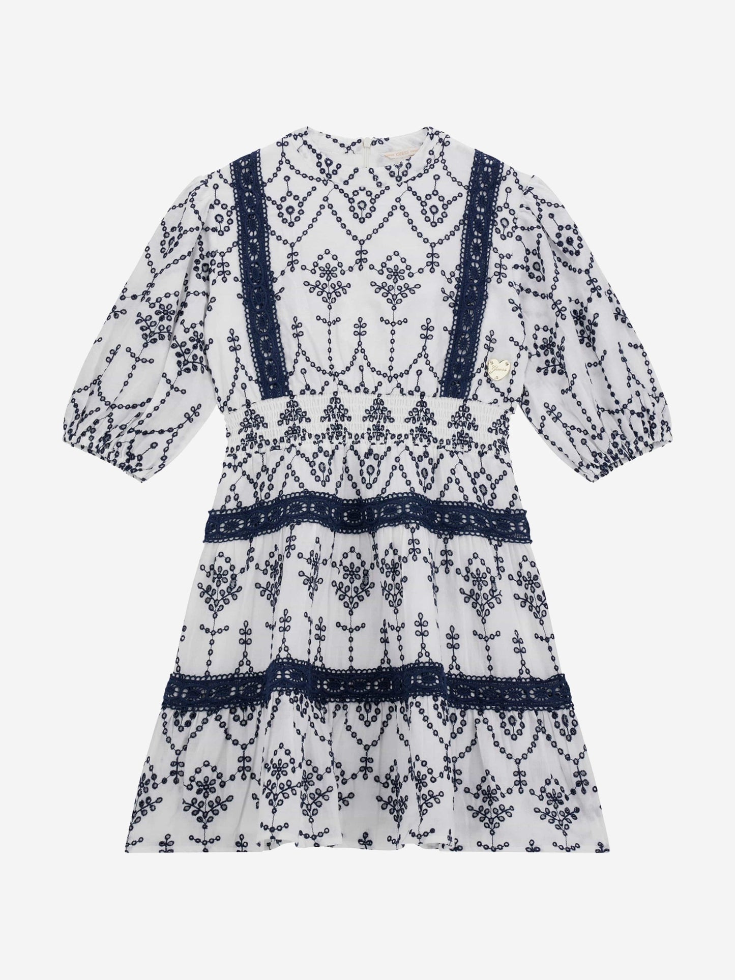 Guess 女童 Sangallo 白色连衣裙