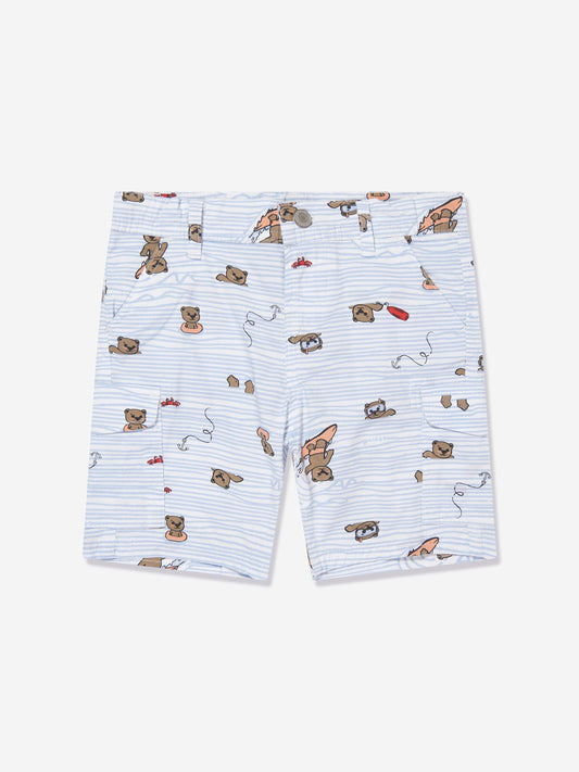 Guess 男童白色 Seaside Bear 百慕大短裤