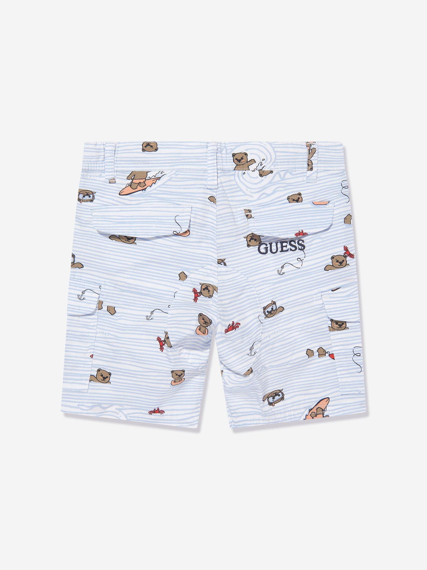 Guess 男童白色 Seaside Bear 百慕大短裤