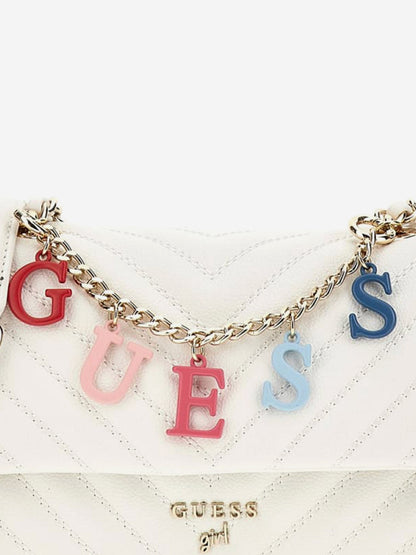 Girls Crossbody Flap Bag in White (20cm)