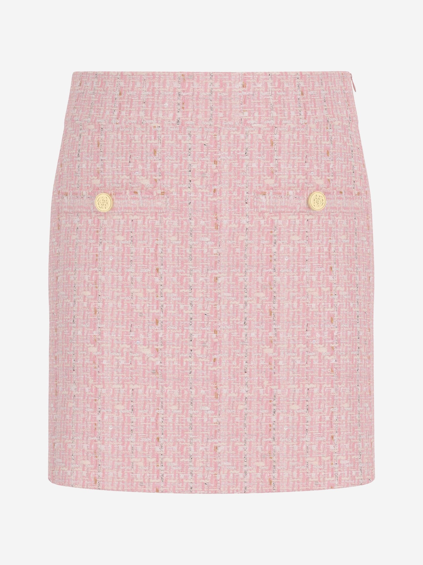 Girls Tweed Mini Skirt in Pink