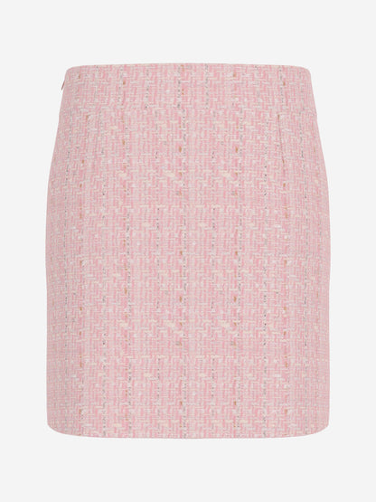 Girls Tweed Mini Skirt in Pink