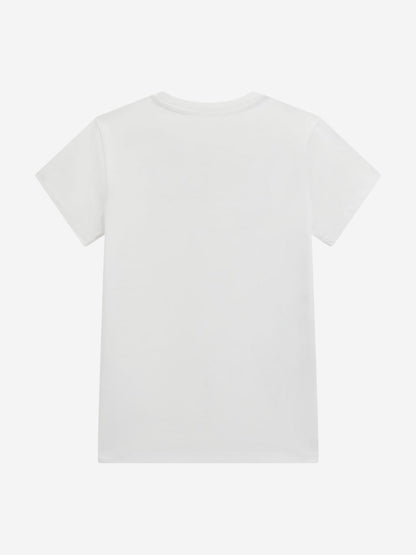 Girls Butterfly T-Shirt in White
