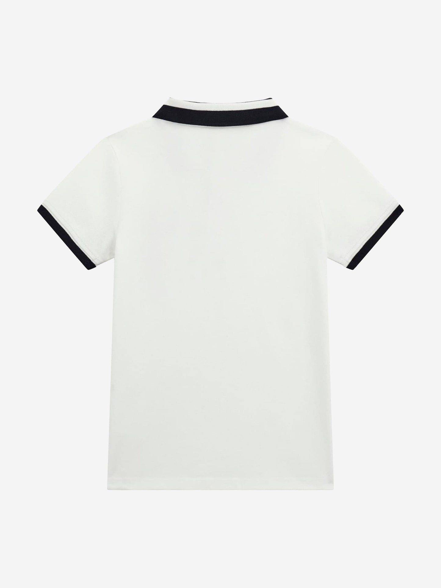 Boys Bear Polo Shirt in White