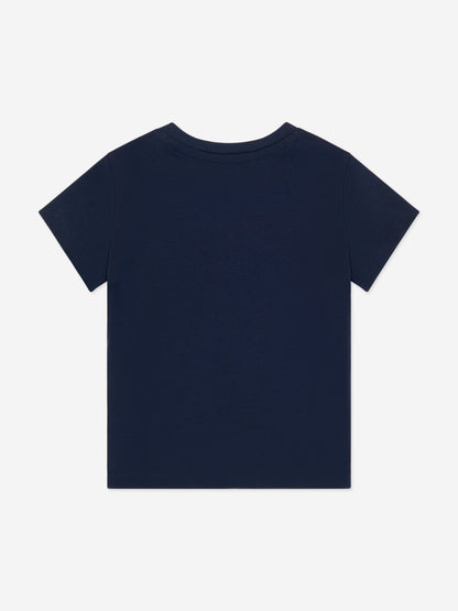 Boys Bear T-Shirt in Navy