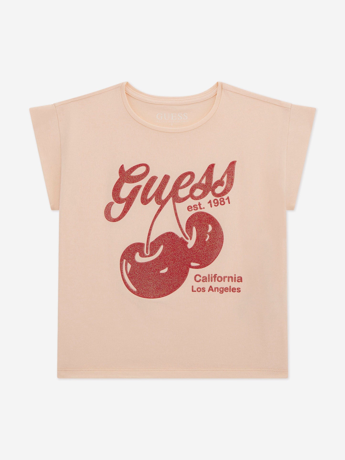 Girls Cherry Midi T-Shirt in Pink