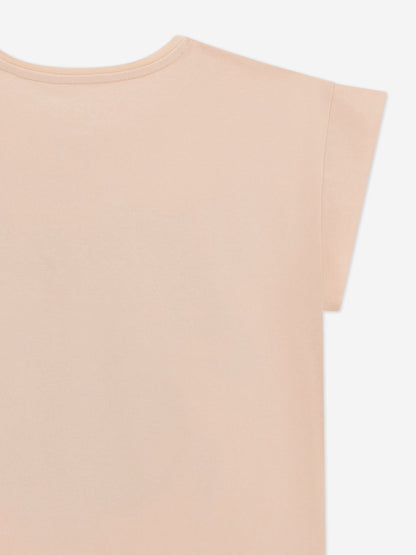 Girls Cherry Midi T-Shirt in Pink