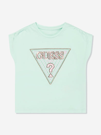 Girls Batwing T-Shirt in Green