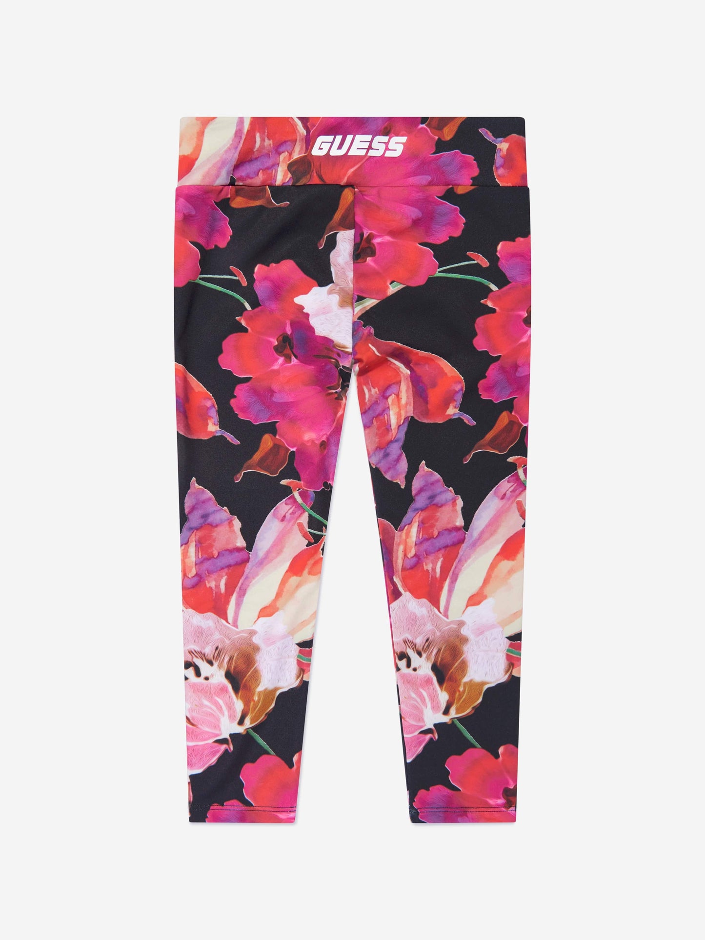 Guess 女童粉色花卉印花紧身裤