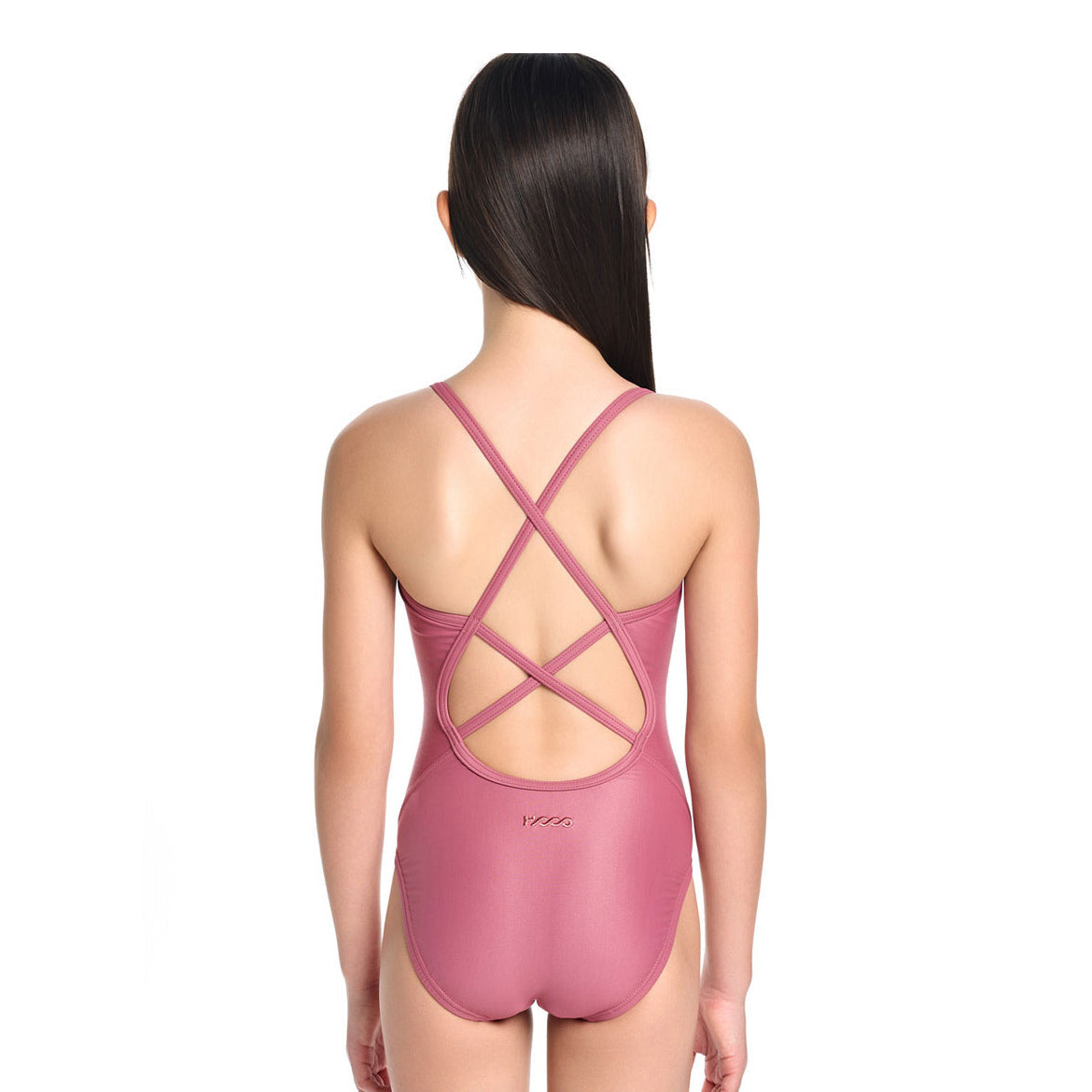 女童粉色专业泳衣