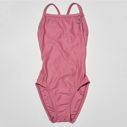 女童粉色专业泳衣