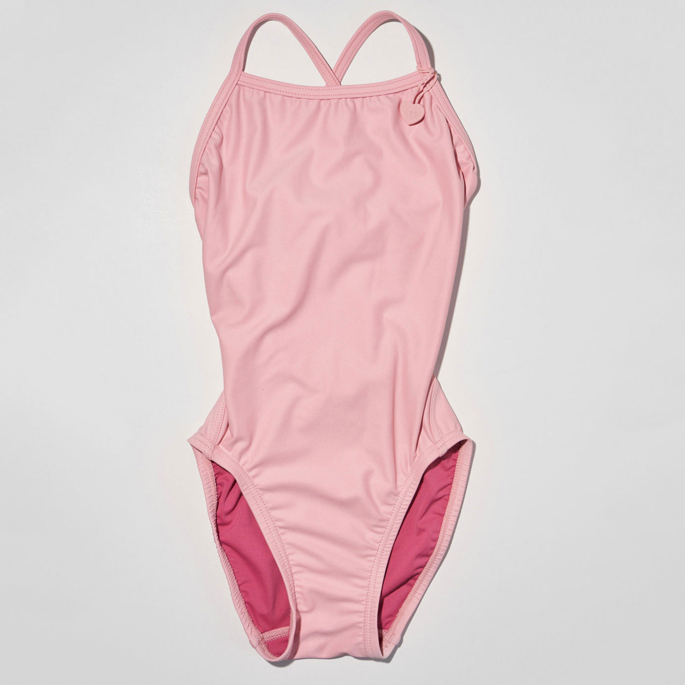 女童浅粉色专业泳衣