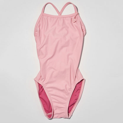 女童浅粉色专业泳衣