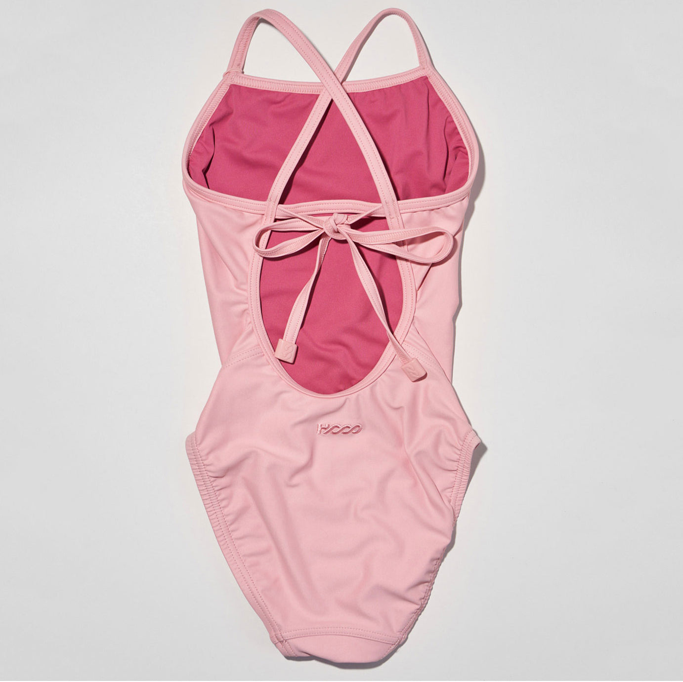 女童浅粉色专业泳衣