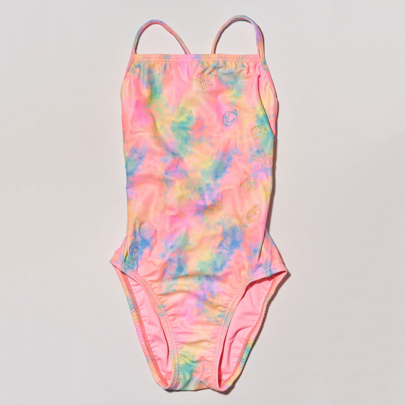 女童彩色专业泳衣