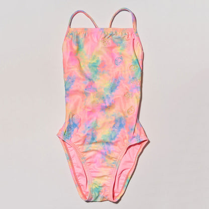 女童彩色专业泳衣