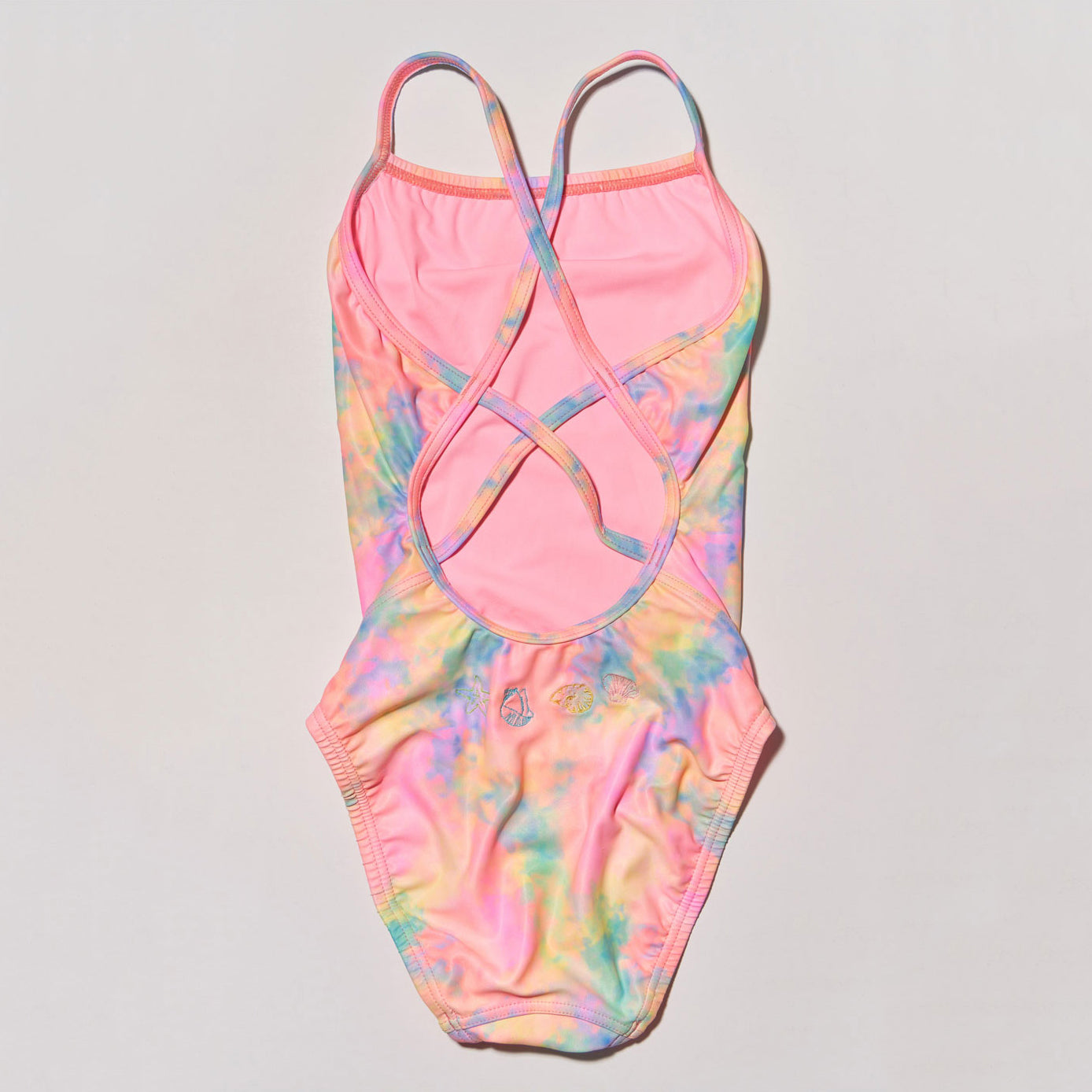 女童彩色专业泳衣