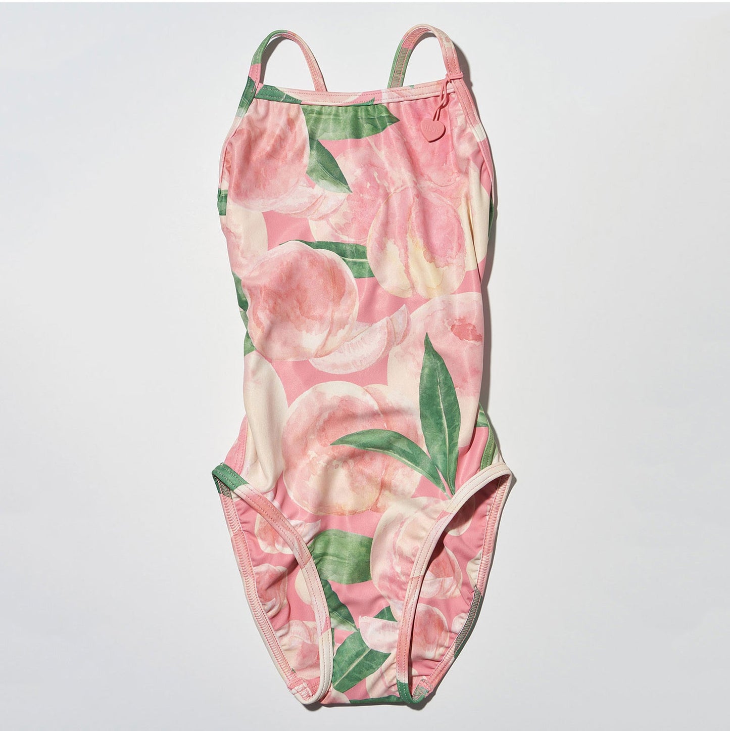 女童桃粉色专业泳衣