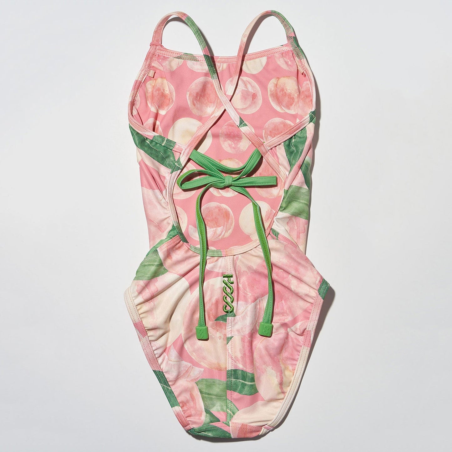 女童桃粉色专业泳衣