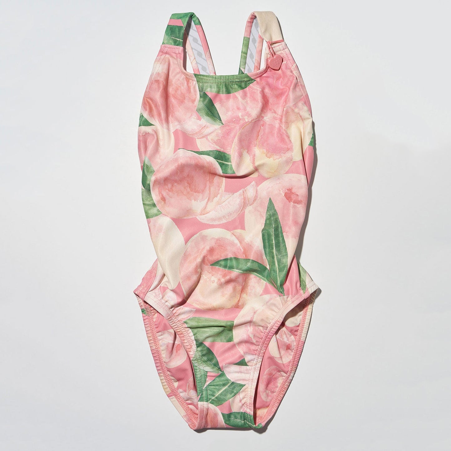 女童桃粉色专业泳衣