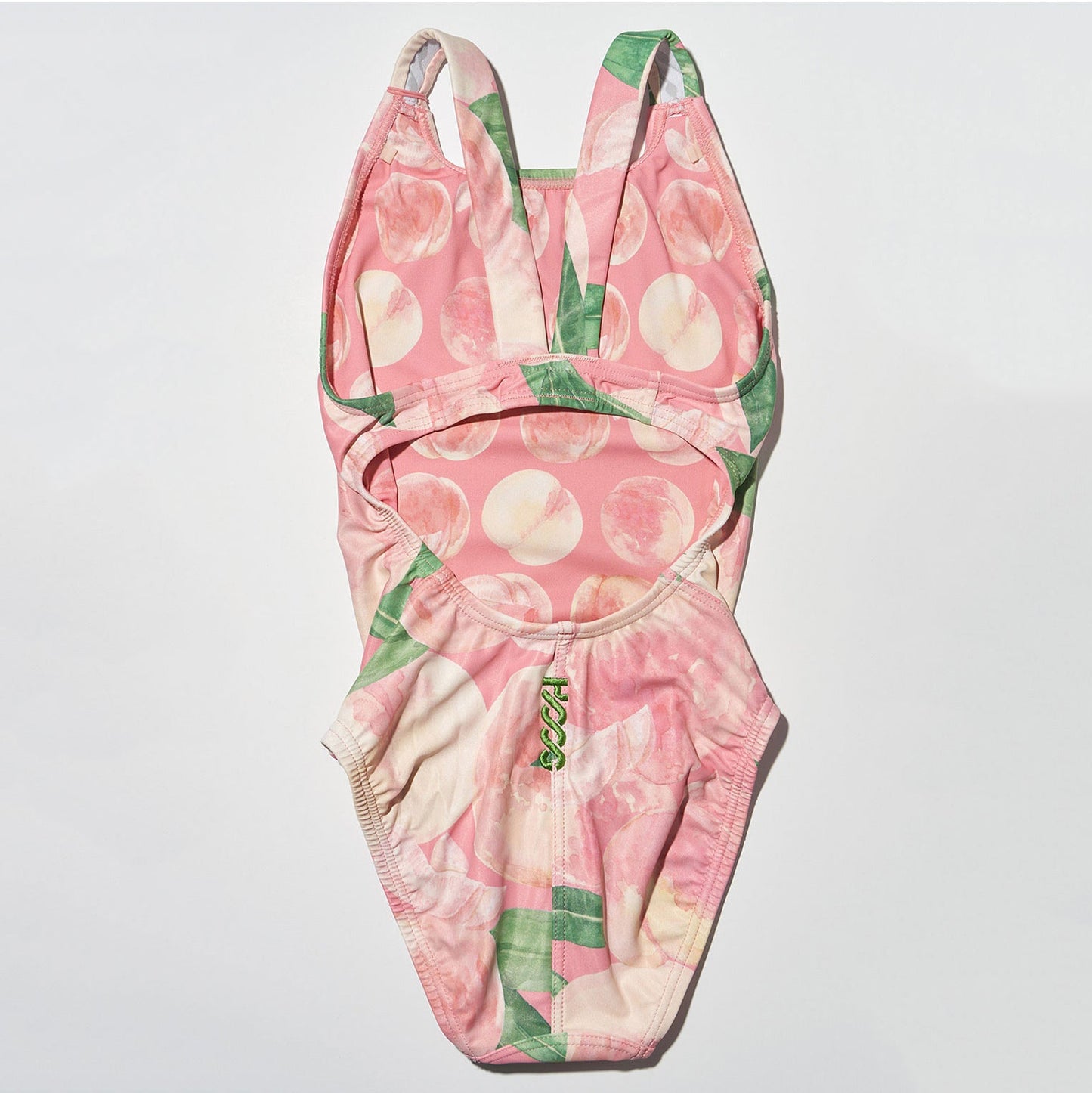 女童桃粉色专业泳衣