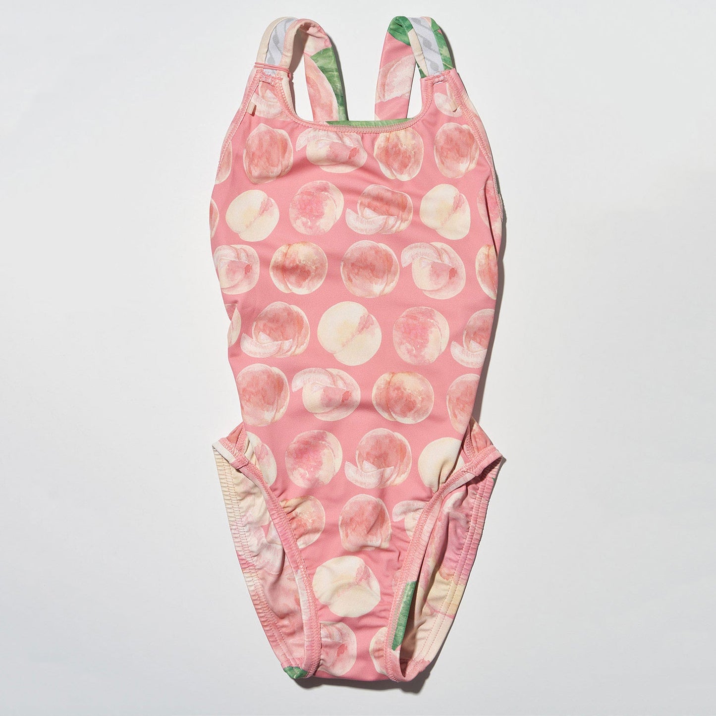 女童桃粉色专业泳衣