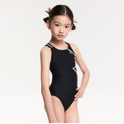 女童黑色专业泳衣