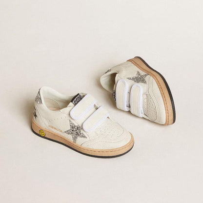 儿童白色"BALLSTAR STRAP"运动鞋
