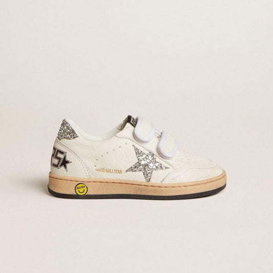 儿童白色"BALLSTAR STRAP"运动鞋