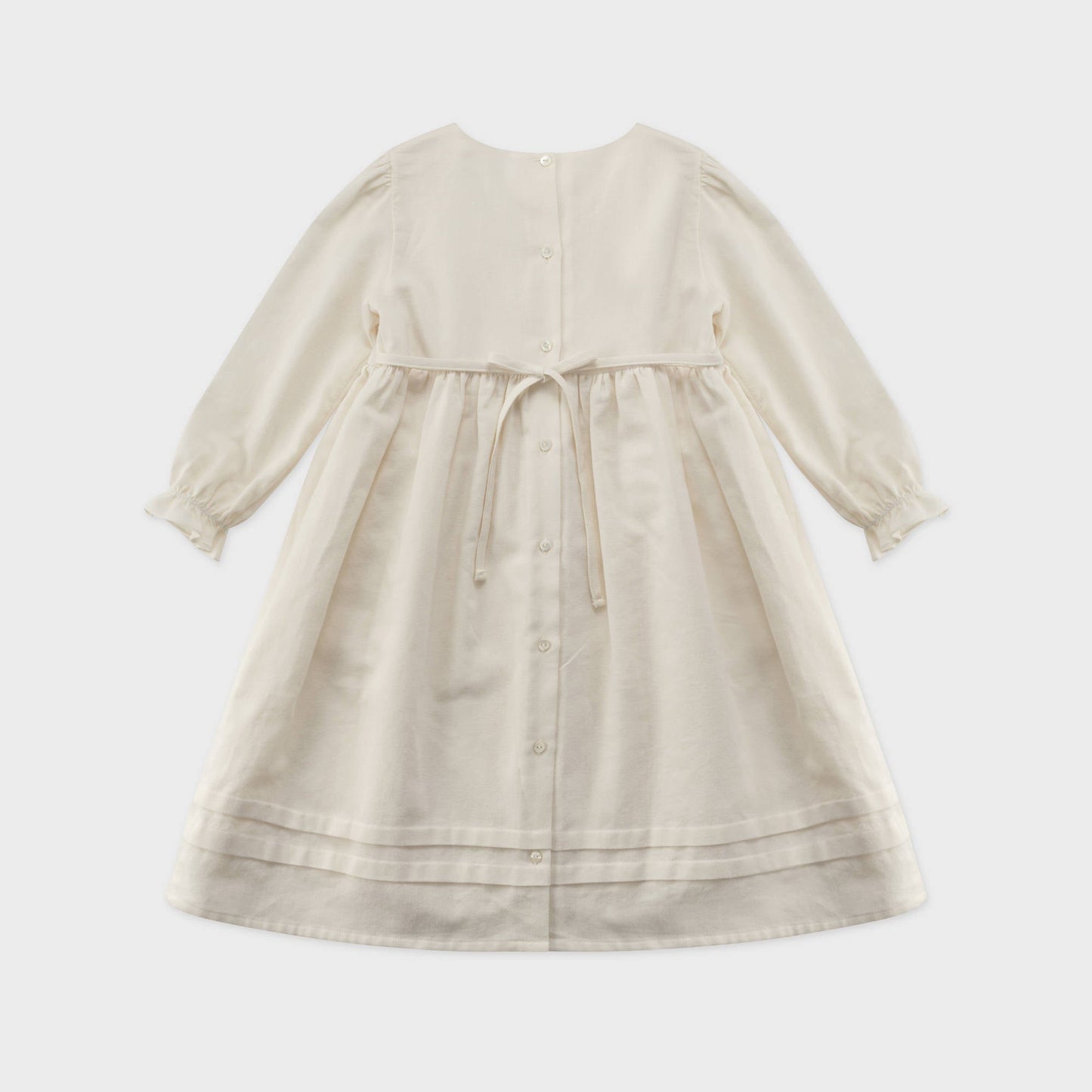 女童白色棉连衣裙