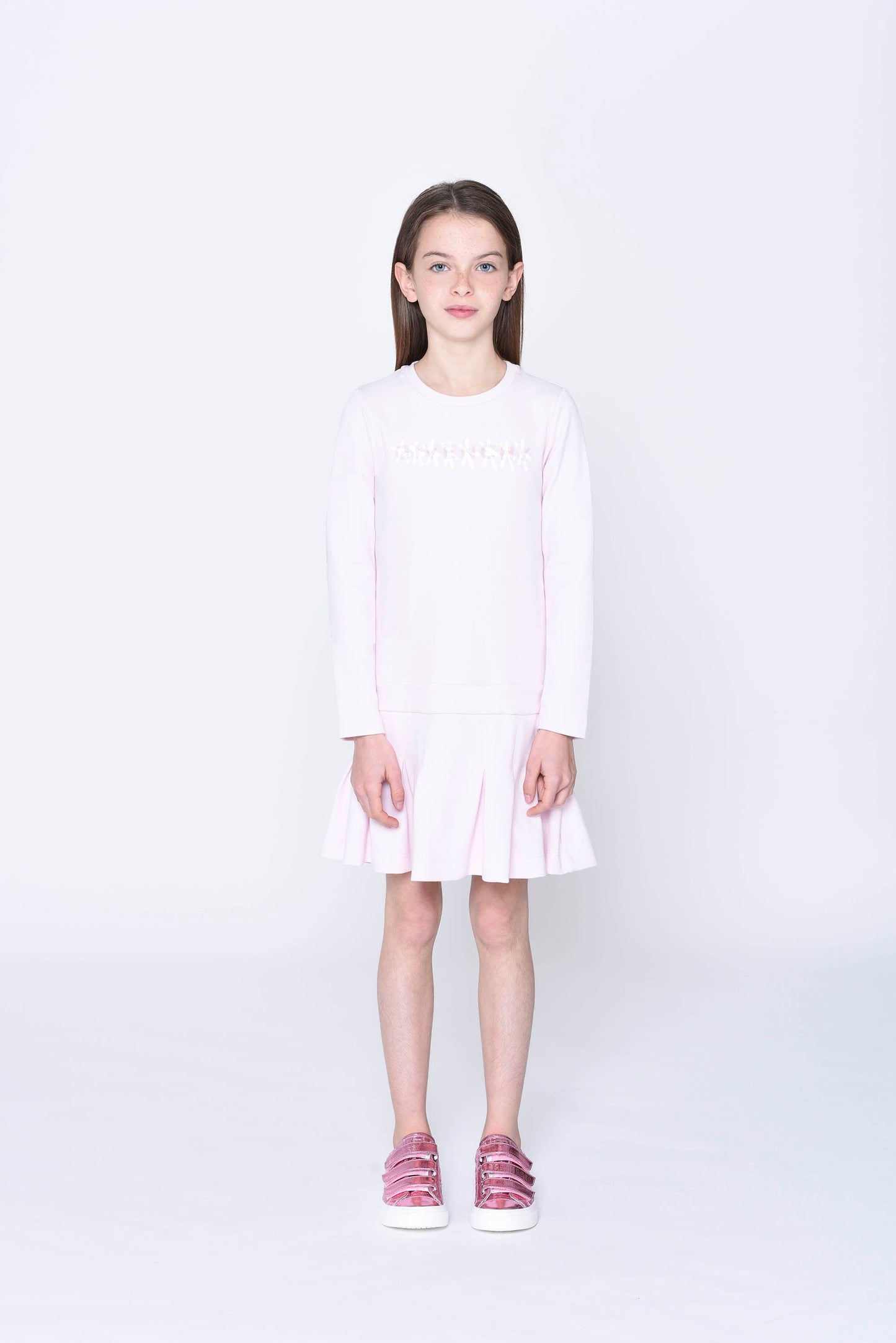 女童粉色Logo连衣裙