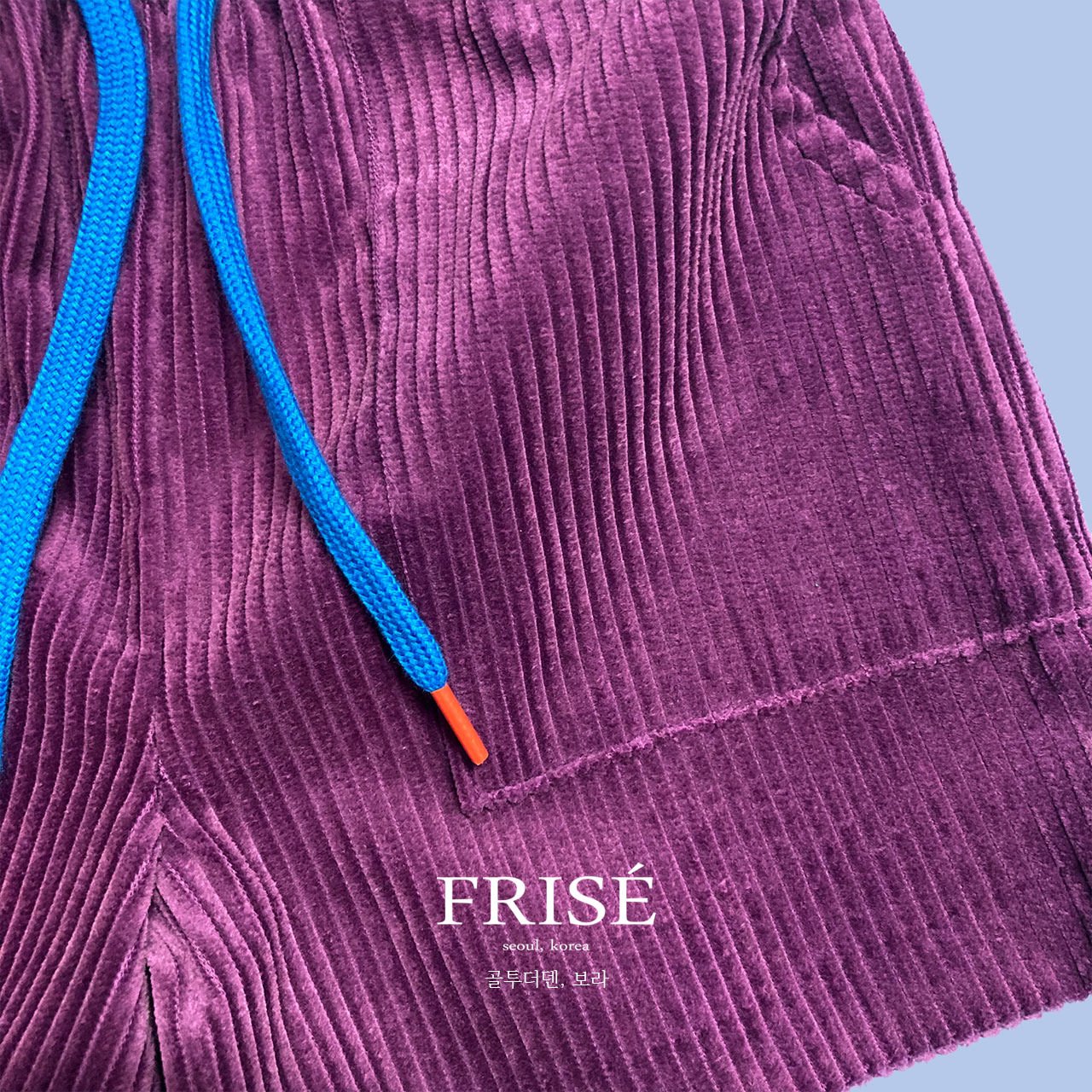 儿童紫色灯芯绒短裤