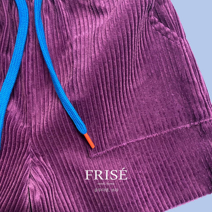 儿童紫色灯芯绒短裤