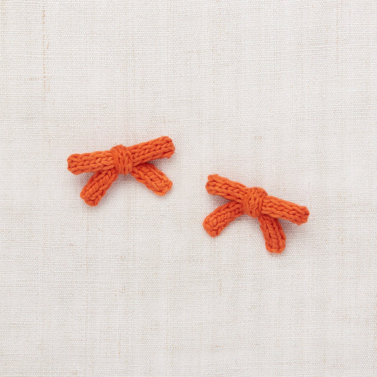 女童橘色蝴蝶结发夹