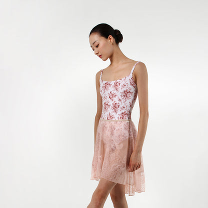 女士玫瑰粉芭蕾舞短裙(Grace Antique Lace Pull-on Skirt MIDI/ROSE PINK)