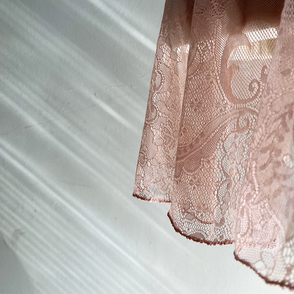 女士玫瑰粉芭蕾舞短裙(Grace Antique Lace Pull-on Skirt MIDI/ROSE PINK)