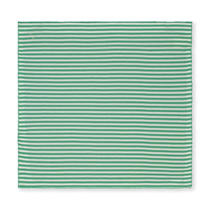 女童绿色条纹棉围巾