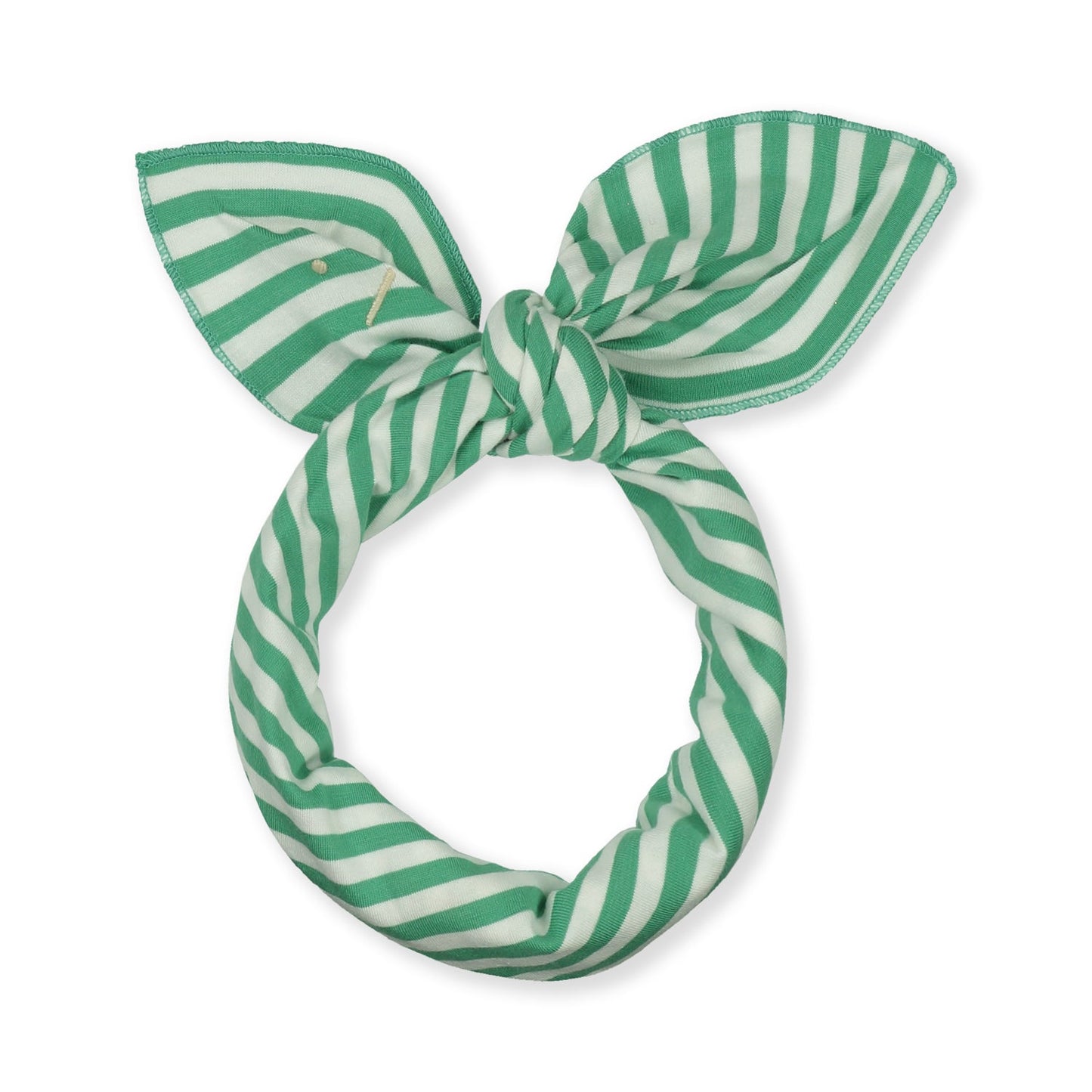 女童绿色条纹棉围巾