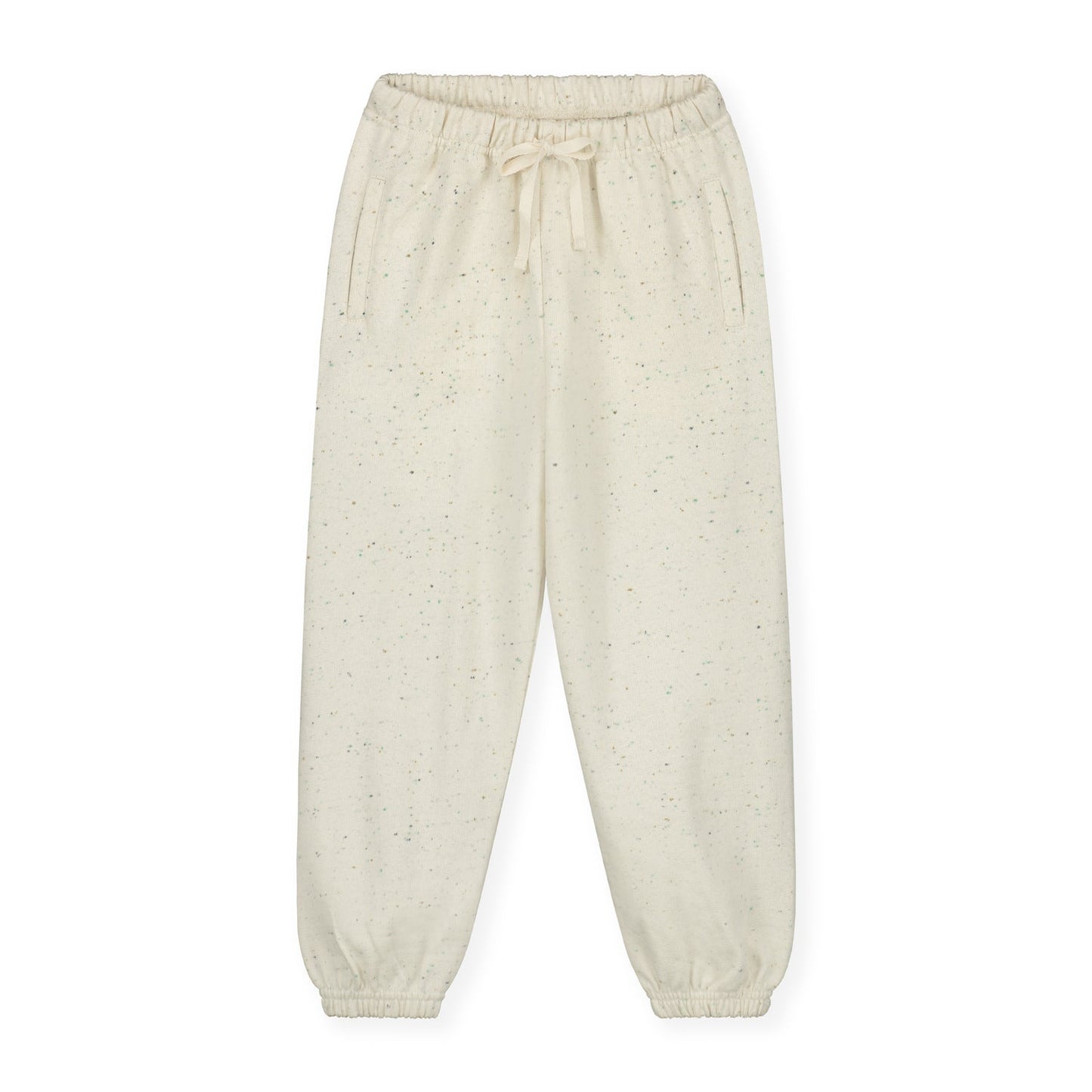 儿童米白色棉长裤