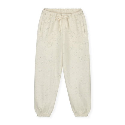 儿童米白色棉长裤